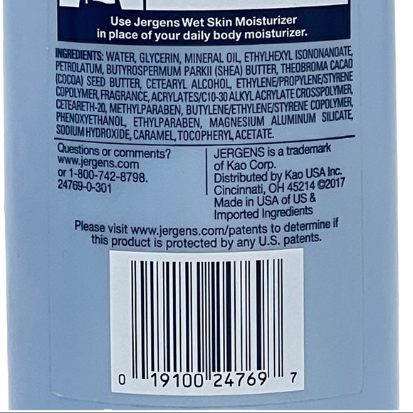 Jergens Wet Skin Moisturizer Enriching Shea Butter Oil 10 oz for Dry Skin - Picture 5 of 5